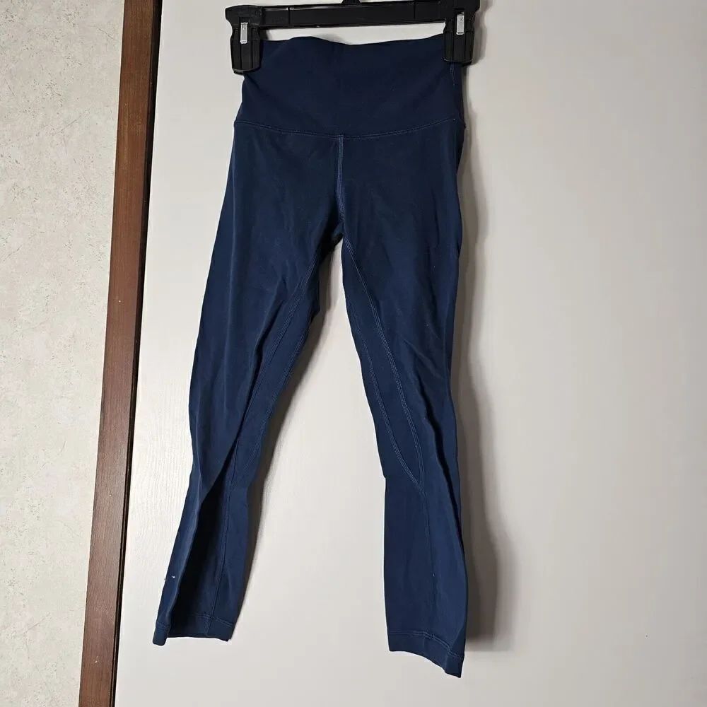 Lululemon Align Crop 21" High Waisted Leggings Alberta Lake Women's Size 2